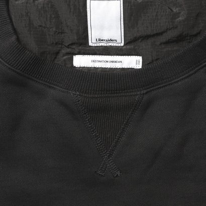 リベレイダース Liberaiders コットン フリース キルテッド クルーネック（COTTON FLEECE QUILTED CREWNECK） （BLACK）｜詳細画像