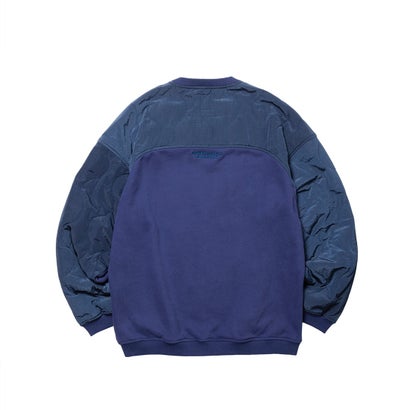 リベレイダース Liberaiders コットン フリース キルテッド クルーネック（COTTON FLEECE QUILTED CREWNECK） （NAVY）｜詳細画像