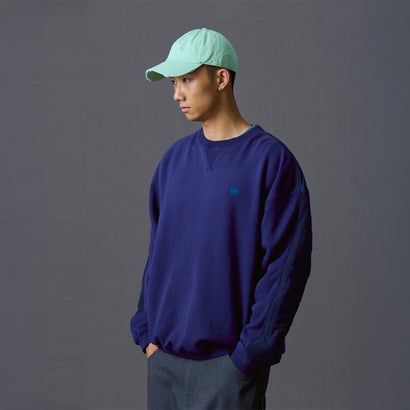 リベレイダース Liberaiders コットン フリース キルテッド クルーネック（COTTON FLEECE QUILTED CREWNECK） （NAVY）｜詳細画像