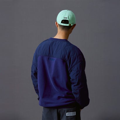 リベレイダース Liberaiders コットン フリース キルテッド クルーネック（COTTON FLEECE QUILTED CREWNECK） （NAVY）｜詳細画像