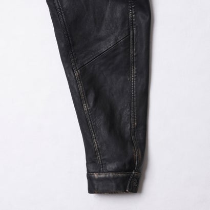 ウォッシュド レザー ジャケット（WASHED LEATHER JACKET） （BLACK）｜詳細画像