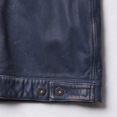 ウォッシュド レザー ジャケット（WASHED LEATHER JACKET） （BLUE）｜詳細画像