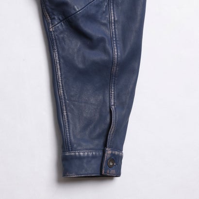 ウォッシュド レザー ジャケット（WASHED LEATHER JACKET） （BLUE）｜詳細画像