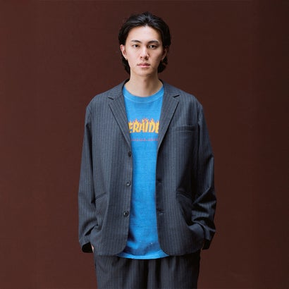 ルーズフィット 3ボタン ジャケット（LOOSE FIT 3-BUTTON JACKET） （STRIPE）｜詳細画像