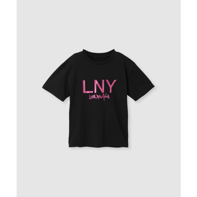 グリッターロゴプリントTシャツ （ブラック）