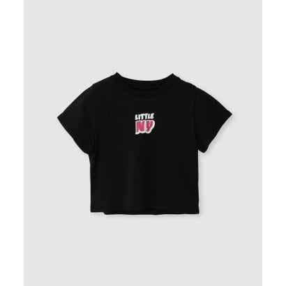 フロントロゴ クロップドTシャツ （ブラック）｜詳細画像