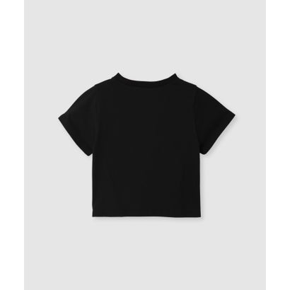 フロントロゴ クロップドTシャツ （ブラック）｜詳細画像