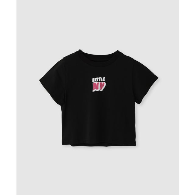フロントロゴ クロップドTシャツ （ブラック）