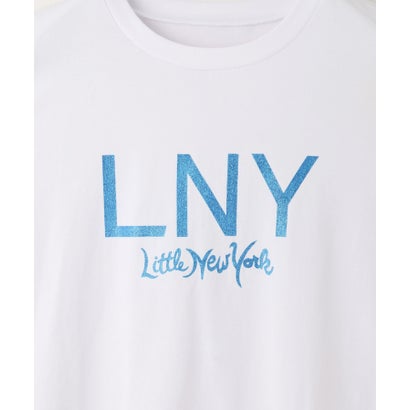 リトルニューヨーク Little New York グリッターロゴプリントTシャツ （ホワイト）｜詳細画像