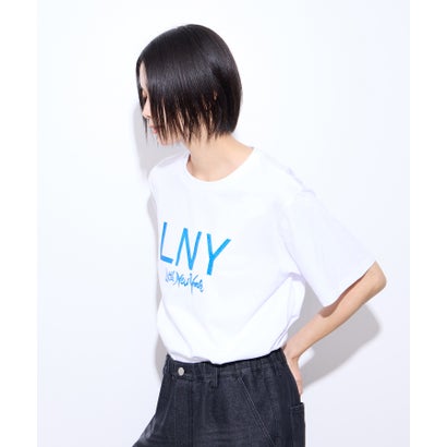 リトルニューヨーク Little New York グリッターロゴプリントTシャツ （ホワイト）｜詳細画像