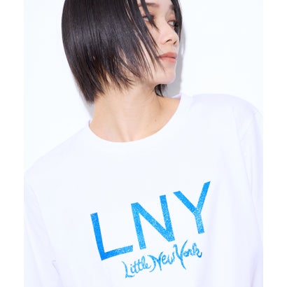 リトルニューヨーク Little New York グリッターロゴプリントTシャツ （ホワイト）｜詳細画像