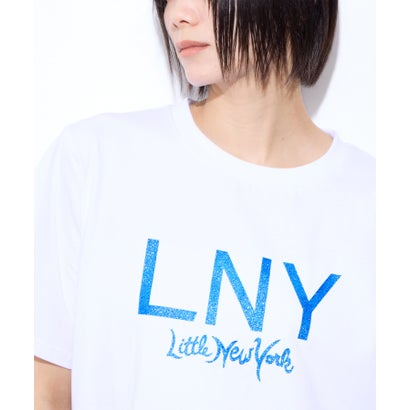 リトルニューヨーク Little New York グリッターロゴプリントTシャツ （ホワイト）｜詳細画像