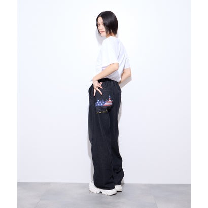 リトルニューヨーク Little New York グリッターロゴプリントTシャツ （ブラック）｜詳細画像