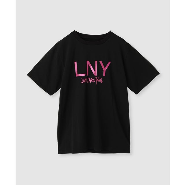 グリッターロゴプリントTシャツ （ブラック）