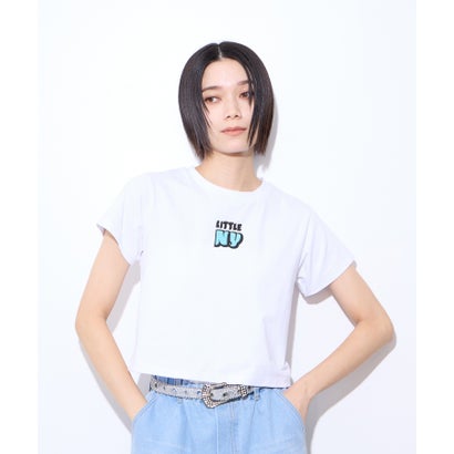 リトルニューヨーク Little New York フロントロゴ クロップドTシャツ （ホワイト）｜詳細画像