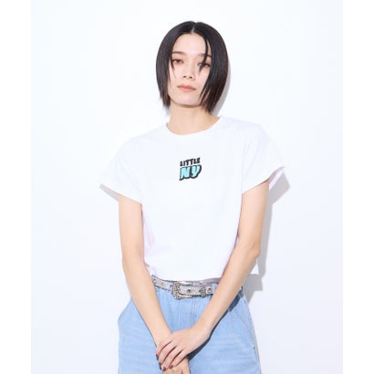 リトルニューヨーク Little New York フロントロゴ クロップドTシャツ （ホワイト）｜詳細画像