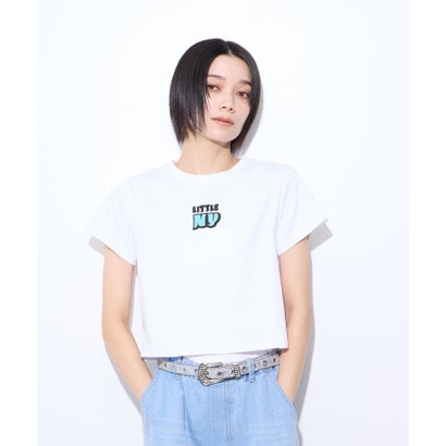 リトルニューヨーク Little New York フロントロゴ クロップドTシャツ （ホワイト）｜詳細画像