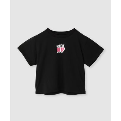 リトルニューヨーク Little New York フロントロゴ クロップドTシャツ （ブラック）｜詳細画像