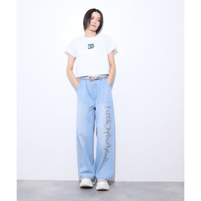 リトルニューヨーク Little New York フロントロゴ クロップドTシャツ （ブラック）｜詳細画像