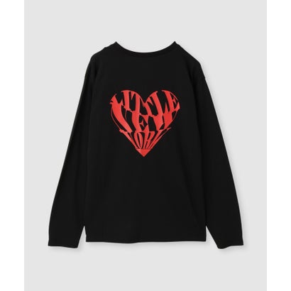 リトルニューヨーク Little New York ハートロゴ バックプリント長袖Tシャツ （ホワイト）｜詳細画像
