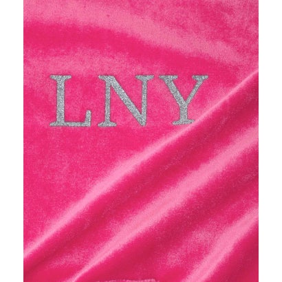 リトルニューヨーク Little New York クロップド丈ベロアジップフーディー ロゴ刺しゅう （ホワイト）｜詳細画像