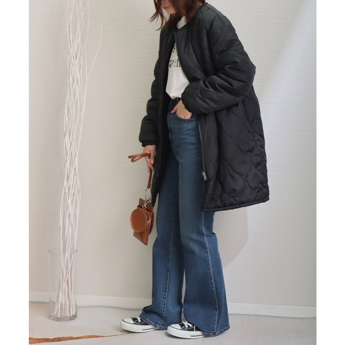 リベル モア libelle more 中綿キルト×裏ボアリバーシブルコート