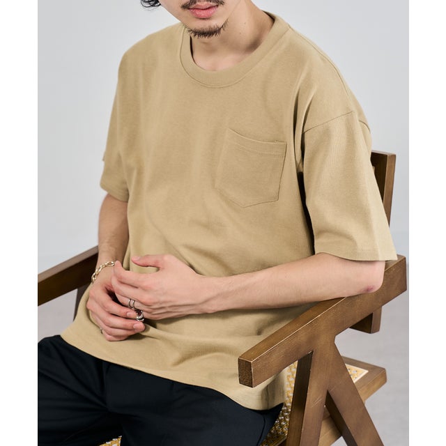 【LIFEMAX】10.2オンス ポケット付きスーパーヘビーウェイトTシャツ MS1157 （サンドベージュ）