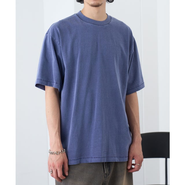 6.5オンスピグメントダイ 半袖 Tシャツ MS1170 （ネイビー）
