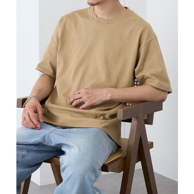 10.2オンススーパーヘビーウェイトTシャツ コットン半袖無地T 綿 厚手 MS1156 （ベージュ）