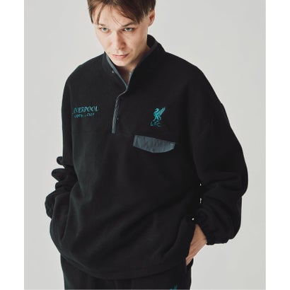 【Liverpool FC / リバプールFC】 Reversible snap fleece（レッド）｜詳細画像