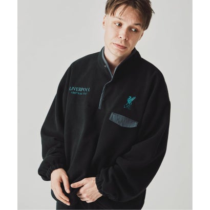 【Liverpool FC / リバプールFC】 Reversible snap fleece（ブラック）｜詳細画像