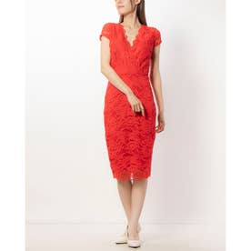 RD LACE BODY MIDI DRS （Red）