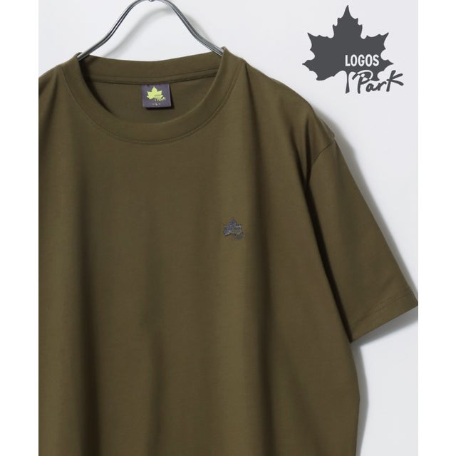 【LOGOS/ロゴス】ワンポイント刺繍 半袖 Tシャツ レディース メンズ トップス カットソー アウトドアブランド