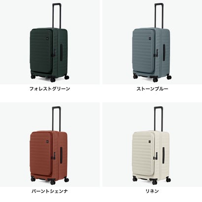 正規品10年保証 スーツケース Lサイズ フロントオープン キャリーケース 軽量 軽い 拡張 おしゃれ TSAロック 旅行 トラベル ブックオープン 出張 Cubo Fit Lite FITLite （フォレストグリーン）｜詳細画像