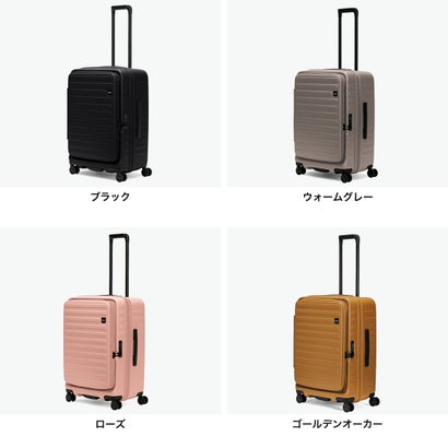 ロジェール 正規品10年保証 スーツケース Mサイズ フロントオープン キャリーケース 軽量 軽い 拡張 TSAロック 旅行 ブックオープン 出張 74L-83L拡張可能 Cubo Medium MRefresh（リネン）｜詳細画像