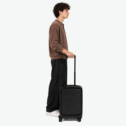 正規品10年保証 スーツケース 機内持ち込み フロントオープン Sサイズ キャリーケース 軽量 軽い 拡張 おしゃれ TSAロック 37L-42L拡張可能 Cubo Small SRefresh （ブラック）｜詳細画像