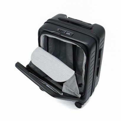 正規品10年保証 スーツケース 機内持ち込み フロントオープン Sサイズ キャリーケース 軽量 軽い 拡張 おしゃれ TSAロック 37L-42L拡張可能 Cubo Small SRefresh （ブラック）｜詳細画像