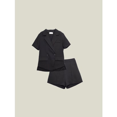 Causal Jacket With Shorts Set-up （Black）｜詳細画像