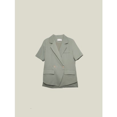 Causal Jacket With Shorts Set-up （Green gray）｜詳細画像