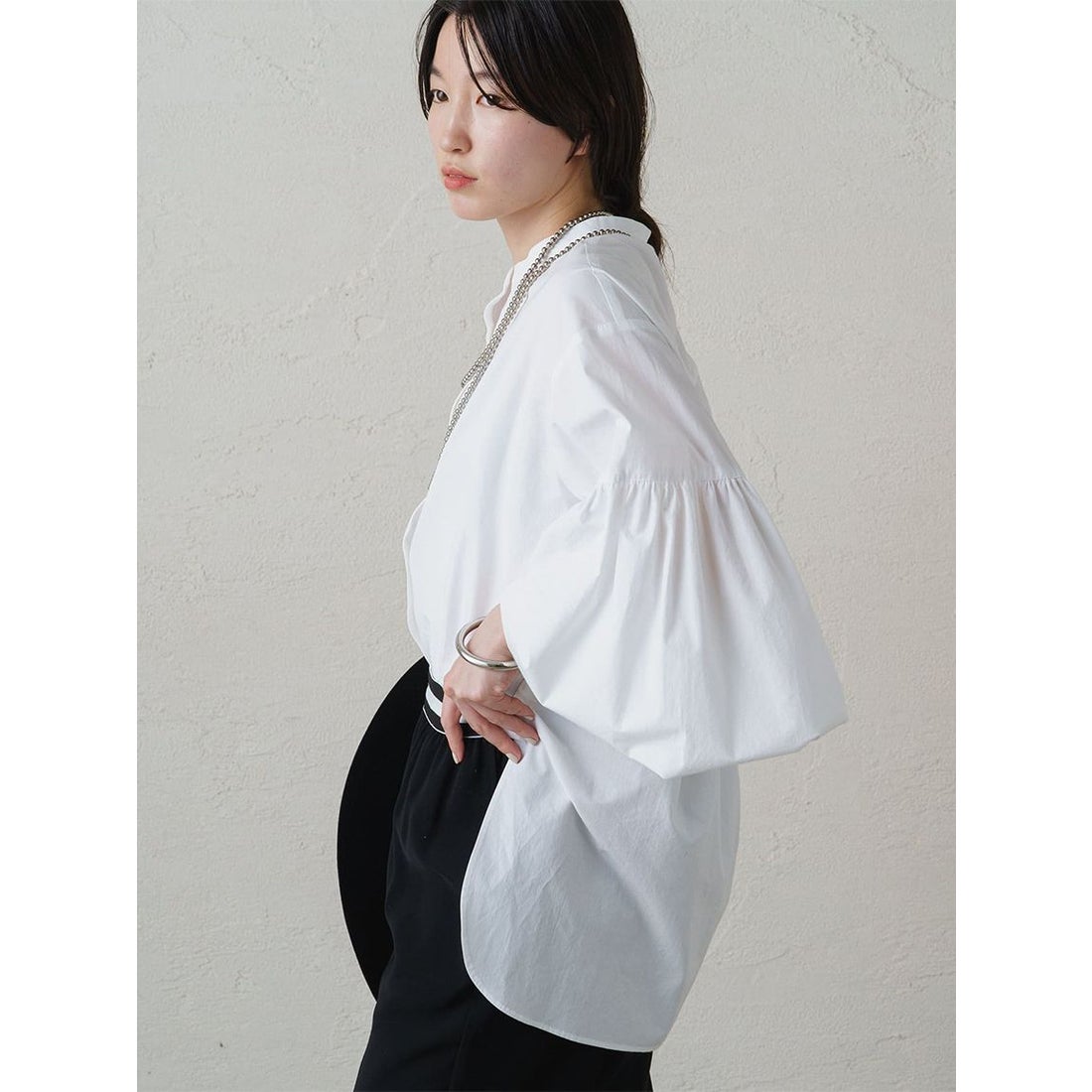 ラウンジドレス Loungedress ボリュームスリーブSH （オフホワイト
