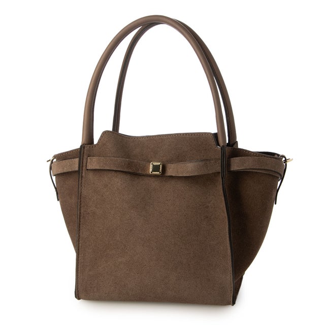 スエードハンドバッグ （TAUPE）
