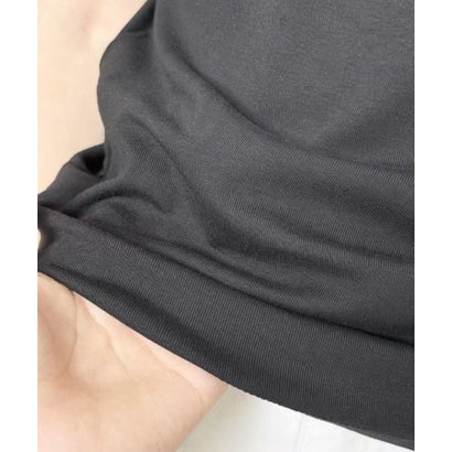 ロワ LOWO フレンチスリーブクルーネックTシャツ カットソー（シルバー）｜詳細画像