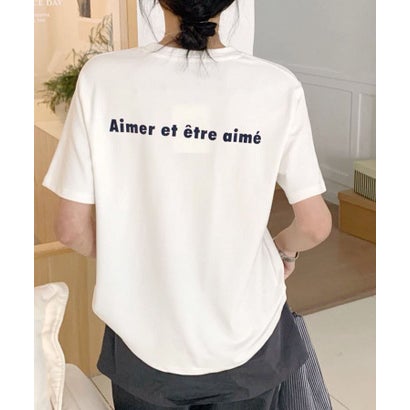 コットン素材ロゴ入り半袖Tシャツ（ホワイト）｜詳細画像