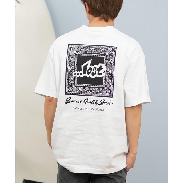 半袖 Tシャツ メンズ バックプリント ボックスロゴ （WHT）