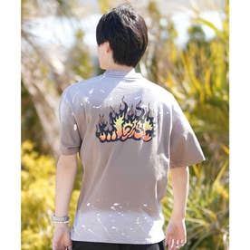 半袖 Tシャツ メンズ バックプリント FLAME （BRN）