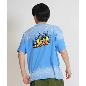 半袖 Tシャツ メンズ バックプリント FLAME （BLU）