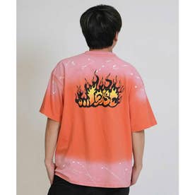 半袖 Tシャツ メンズ バックプリント FLAME （RED）