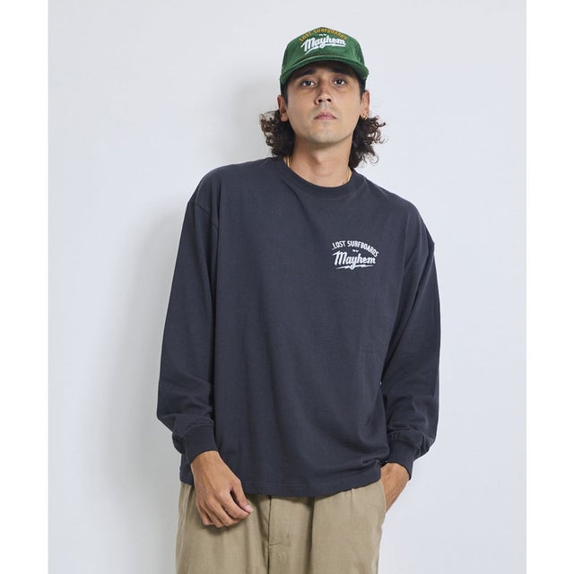長袖 Tシャツ ロンT メンズ BUILDERS LS （OBLK）