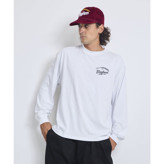 長袖 Tシャツ ロンT メンズ BUILDERS LS （WHT）