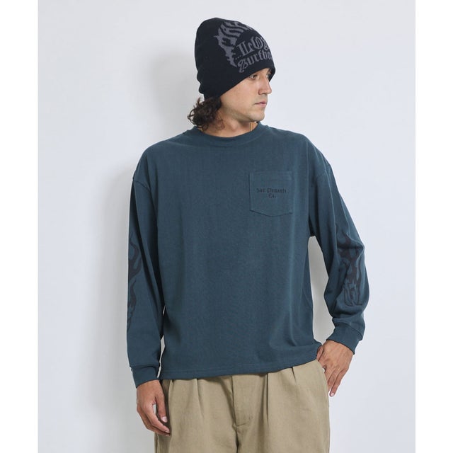 長袖 Tシャツ ロンT メンズ FLAME LS （MOSS）